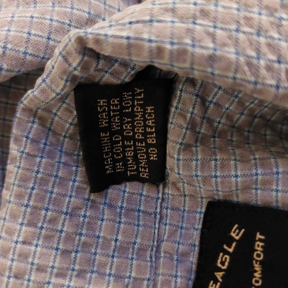 American Eagle Button Down Short Sleeve Shirt Size Large - Picture 6 of 7